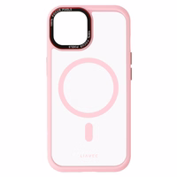 Liavec Hybrid Magsafe Clear Ümbris jaoks Iphone 15 light roosa