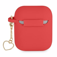 Guess GUA2LSCHSR AirPods kate punane/punane Silikoonist Charm Heart Collection