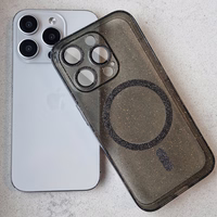 Glitter Magsafe Ümbris jaoks Iphone 14 Pro must clear