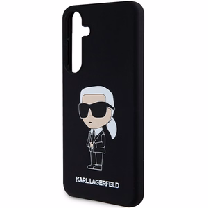 Karl Lagerfeld Silicone Ikonik ümbris jaoks Samsung Galaxy S24 - must