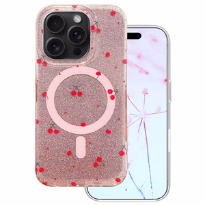Cherry Mag ümbris iPhone 15 Pro 6,1" jaoks sädelev