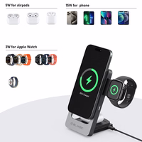 Blavec induktsioonlaadija BQI-05 Qi 15W magnetiline Magsafe 3 in 1 UniCharge (BQI05-QIMS) hõbedane