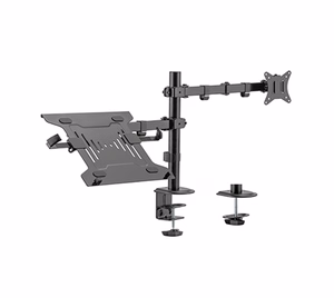 Gembird MA-DA-03 reguleeritav lauahoidik monitorivarrega ja sülearvuti alusega (pööratav, kallutatav), 17”–32”, kuni 9 kg