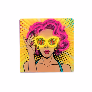 Neon ART LED POWER WOMAN kollane-lilla FLA02 Forever Light
