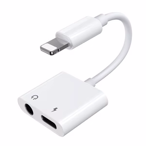 Joyroom S-Y104 headphone adapter Lightning - Lightning / mini jack 3.5mm - valge