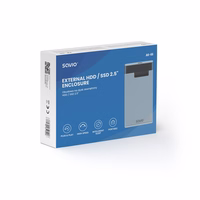 Savio 2,5" väline HDD/SSD korpus, USB 3.0, läbipaistev, AK-66