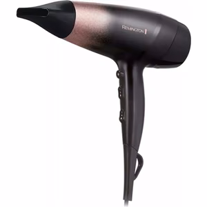 Remington juuksekuivati D5305 Rose Shimmer, 2200 W, temperatuuriseadete arv 3, ioniseerimisfunktsioon, difuusori otsak, must/roosa
