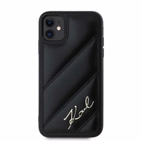 Karl Lagerfeld Diagonal Quilted Script ümbris jaoks iPhone 11 / Xr - must