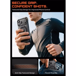 Supcase UB Grip Mag MagSafe Ümbris jaoks iPhone 17 Pro - Must