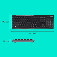 Logitech 920-004508 keyboard Mouse included Home RF Wireless QWERTY US International must