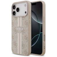 Guess 4G Printed Stripes MagSafe ümbris jaoks iPhone 17 Pro Max - roosa