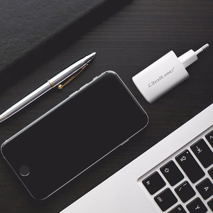 Qoltec 50765 mobile device charger Laptop, Portable gaming console, Power bank, Smartphone, Smartwatch, Tablet valge AC Fast charging Indoor