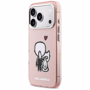 Karl Lagerfeld Karl & Choupette Back MagSafe Ümbris for iPhone 17 Pro Max - roosa
