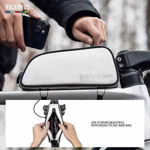 Rockbros TL004 ROAD TO SKY 0.7L veekindel jalgratta raami kott - valge