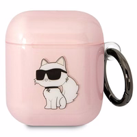 Karl Lagerfeld KLA2HNCHTCP Airpods 1/2 cover roosa/roosa Ikonik Choupette