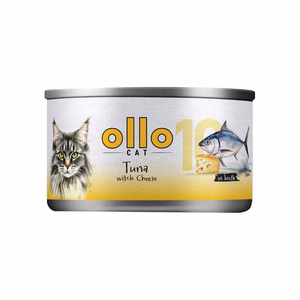 Ollo Cat No. 10 – wet cat food with tuna and cheese in broth, 70 g