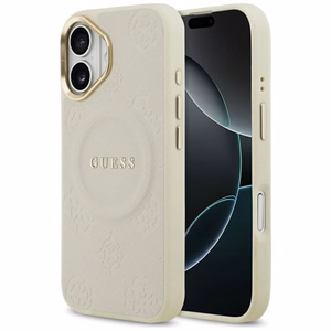 GUESS ümbris jaoks IPHONE 17 compatible with MagSafe GUHMP17SPSAMSECE (PU W/ Peony Hot Stamp) beige
