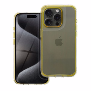 MATRIX CLEAR Ümbris jaoks IPHONE 15 Pro kollane