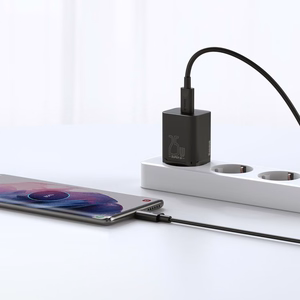 Laadija Baseus Super Si 25W USB-C + USB-C to USB-C kaabel 1.0m must TZCCSUP-L01