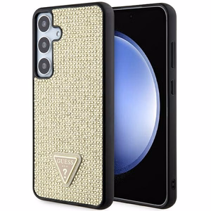 Guess Rhinestone Triangle ümbris seadmele Samsung Galaxy S24+, kuldne