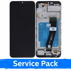 LCD ekraan ühilduv Samsung A035G A03 EU must raamiga (Service Pack)