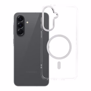 Ümbris Samsung A56 Frame Clear Hybrid Mag Cover ühilduv MagSafe-ga läbipaistev