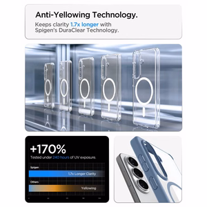 Spigen Ultra Hybrid Mag MagSafe Ümbris for Samsung Galaxy S26 - Clear sinine