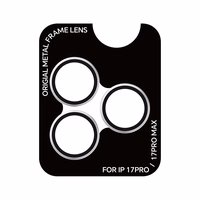 Rock Tempered klaas Pure Series Camera Lens on camera for Iphone 17 Pro/17 Pro Max (lens 3 pieces) hõbedane