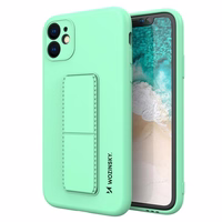 Wozinsky Kickstand Case iPhone 12 Pro Max Silikoonist ümbris koos statiiviga Mint