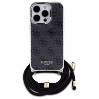 Guess Crossbody Cord 4G Print Ümbris jaoks iPhone 16 Pro Max - must