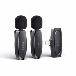 YESIDO KR14 MICROPHONE MEMS 2PCS WITH CLIP LIGHTNING JUHTMEVABA 2,4GHz must