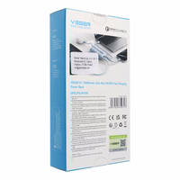 Powerbank Veger K1 (W1188) PD QC3.0 35W 10000 mAh with built-in USB-C cables / Lightning sinine