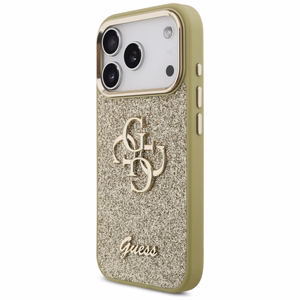 Guess Fixed Glitter Big 4G Metal Raamiga ümbris jaoks iPhone 17 Pro - kuldne