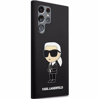Karl Lagerfeld Silicone Ikonik ümbris jaoks Samsung Galaxy S24 Ultra - must