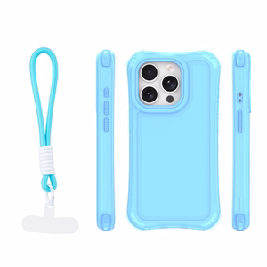 Safepop ümbris rihmaga iPhone 15 Pro 6,1" jaoks sinine