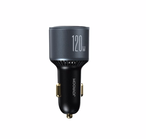 Автомобильное зарядное устройство Joyroom "JR-CCN07" серый 100W (2xPD / 1xQC3.0) + кабель "Type-C / Type-C" 100 см