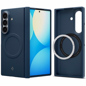 Spigen AirSkin Aramid MagFit MagSafe ümbris mudelile Samsung Galaxy Z Fold 8 Ultra – tumesinine
