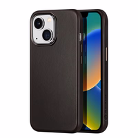 Dux Ducis Napoli ümbris iPhone 14 Plus nahast ümbris (MagSafe ühilduv) Tumepruun