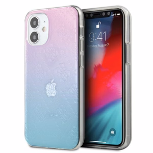 Guess GUHCP12S3D4GGBP iPhone 12 mini 5.4" siniroosa/sinine&roosa kõvakott 4G 3D mustriga kollektsioon