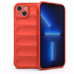 Magic Shield ümbris iPhone 14 Plus'ile paindlik soomustatud kate punane