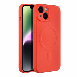 SILICONE MAG ÜMBRIS compatible with MagSafe jaoks IPHONE 14 punane