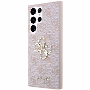 GUESS ümbris jaoks SAMSUNG S24 Ultra GUHCS24L4GMGPI (Leather 4G Metal Logo) roosa