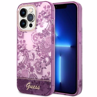 Guess Porcelain Collection ümbris jaoks iPhone 14 Pro Max - fuchsia