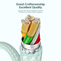 USB Kaabel Essager "Rainbow" Roheline "Type-C" 200cm (up to 100W)