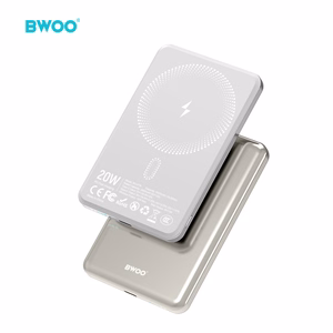 BWOO Ultra Slim Power Bank 20W 5000mAh with magnetic charging P79 light grey