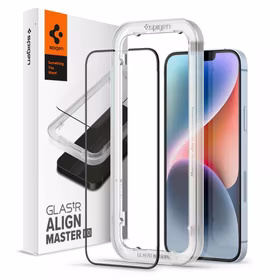 Spigen ALM Glass FC karastatud klaas iPhone 13 / 13 Pro / 14 jaoks - must