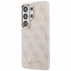 Guess ümbris 4G Script MagSafe Samsung Galaxy S26 Ultra jaoks roosa