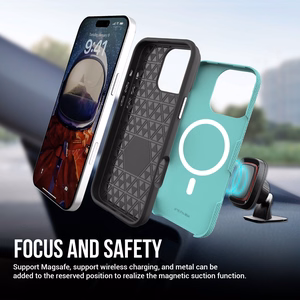 Чехол Perfectionists Triangle Mag для iPhone 13 Pro Max зелёный