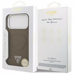 Guess Triangle Logo MagSafe ümbris jaoks iPhone 17 Pro - brown