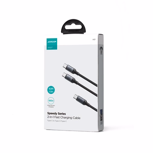 Joyroom Speedy Series S-A21 кабель 2 в 1 USB-C - USB-C USB-C 100W 1.5м - чёрный